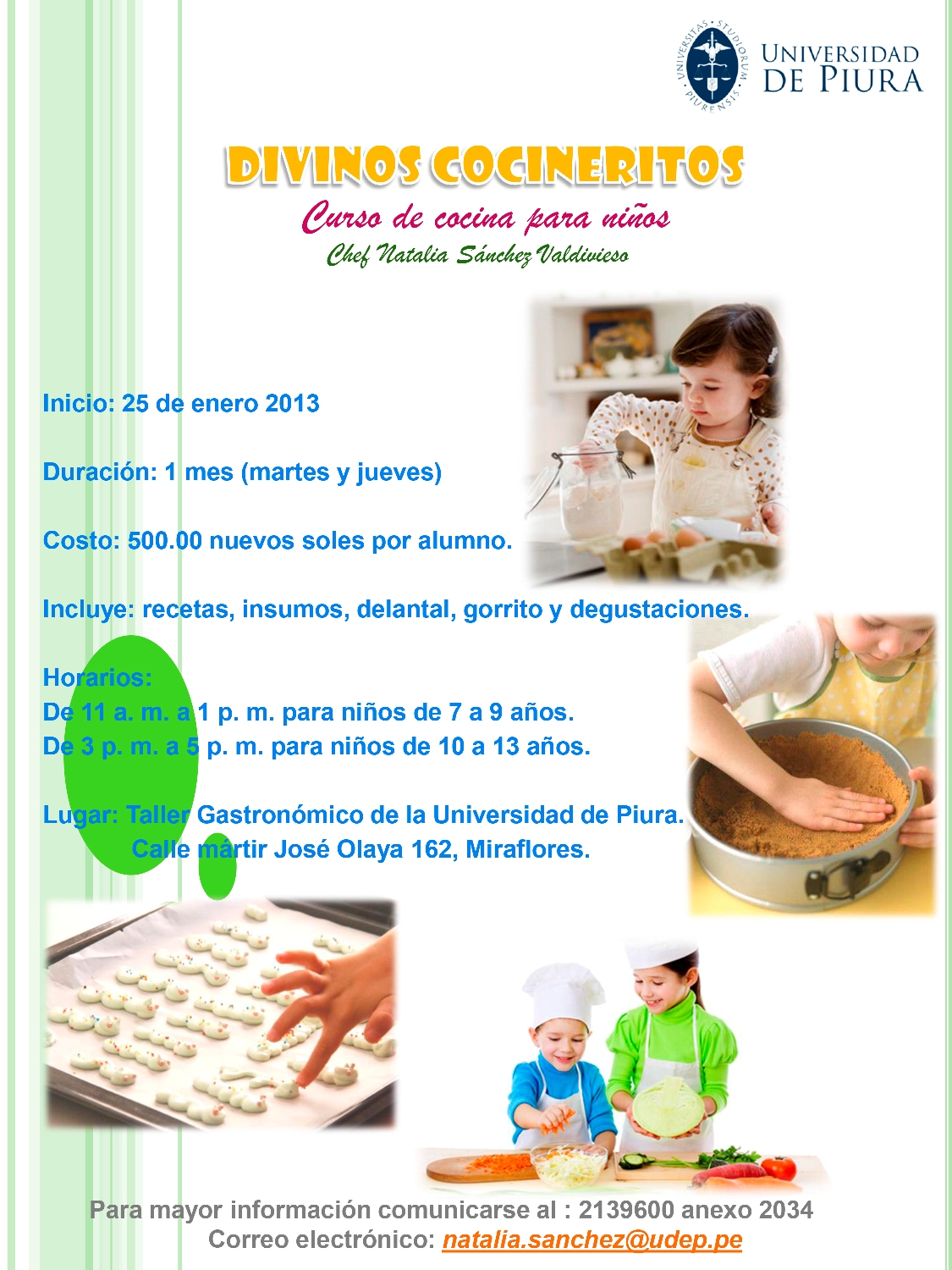Curso de cocina para niños en la UDEP » UDEP Hoy