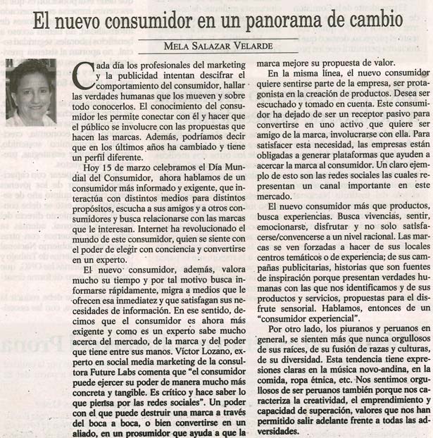 nuevo consumidor cambio