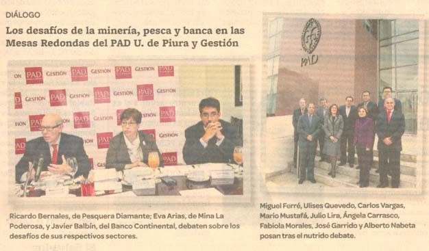 mesa redonda PAD mineria pesca banca