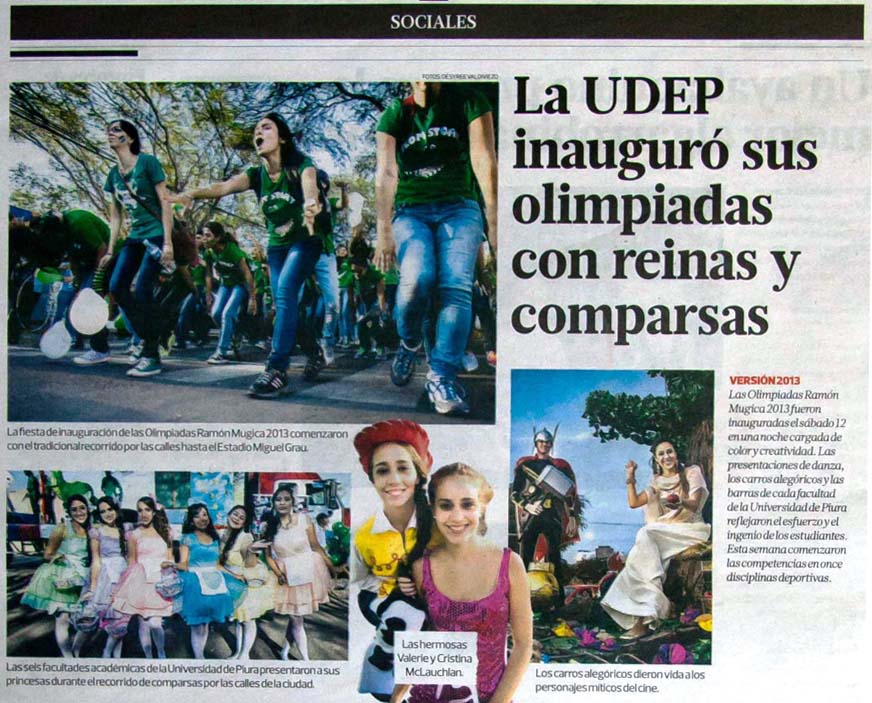 Universidad de Piura inauguro sus olimpiadas con reinas y comparsas